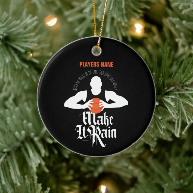 Faire Pluie (Basketball) Ornement en céramique (Arbre)