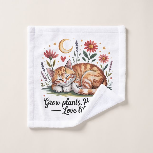 Faire pousser des plantes que les chats domestique (Gant de toilette)