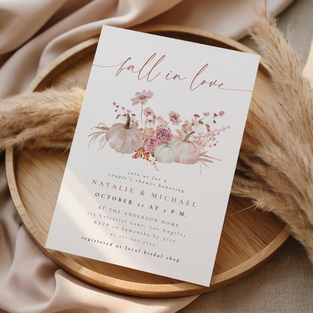 Faire rose Tomber en amour Invitation pour la douc (Créateur téléchargé)