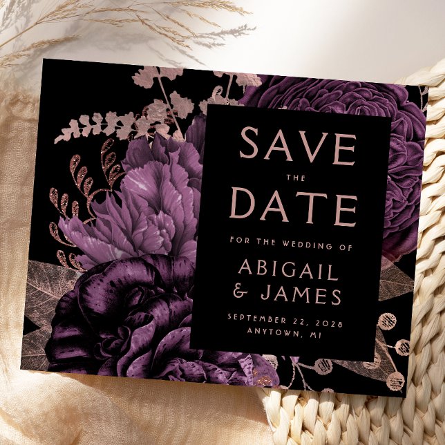 Faire Savoir Date Mariage Fleur Rose Violet Budget (Créateur téléchargé)