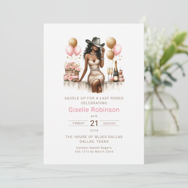 Faire Selle Invitation de Réception de Mariage Wes (Debout devant)