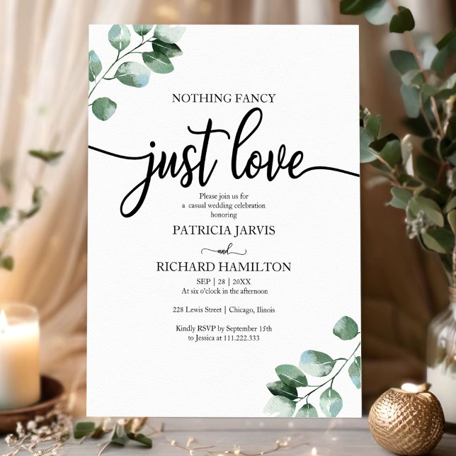 Faire Simple Mariage Verdure Budget Cartes d'Invit (Créateur téléchargé)