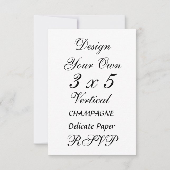 Faire soi-même 3 x 5  CHAMPAGNE Papier délicat (Devant)