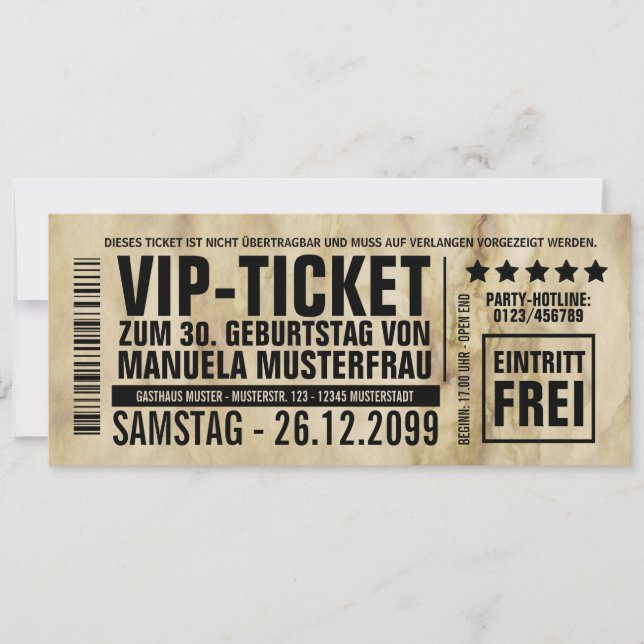 Faire soi-même des invitations d'anniversaire pour (Devant)
