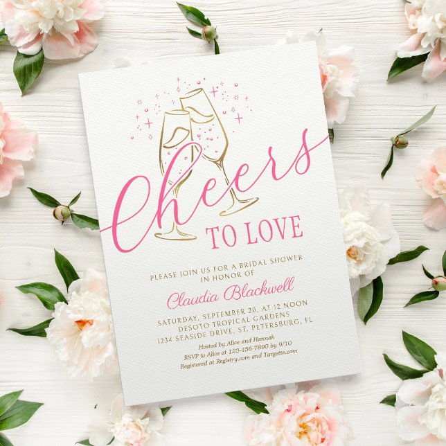 Faire Tchin à l'Amour Invitation de Réception de M (Créateur téléchargé)