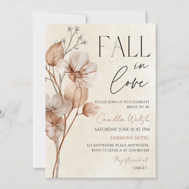 Faire tomber amoureux Invitation de mariage  (Devant)
