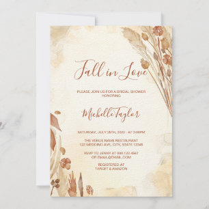 Faire tomber dans l'amour Boho Sephia Invitation d