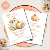 Faire tomber dans l'amour Citrouilles Invitation d