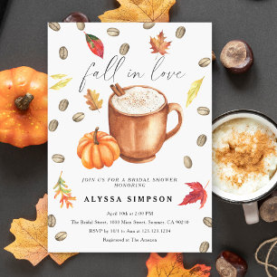 Faire tomber dans l'amour Pumpkin Latte Invitation