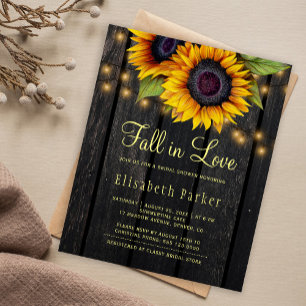 Faire tomber en amour budget tournesol invitation 