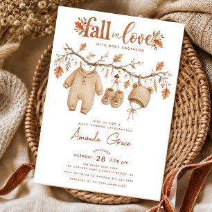 Faire tomber en amour Invitation à la Baby Shower 