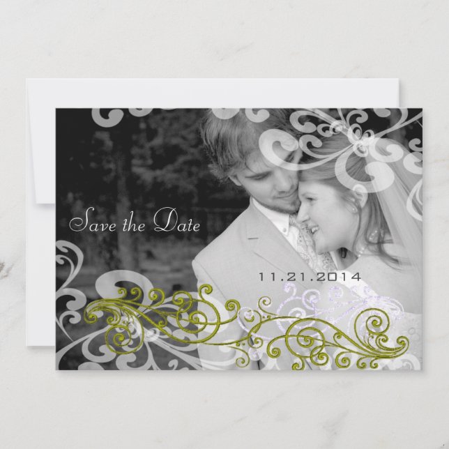 Faire Tournoyer Votre Invitation de Mariage Photo (Devant)