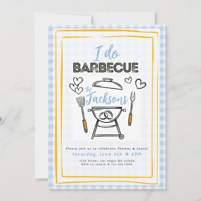 Faire un BBQ pour un mariage ou une invitation de  (Devant)