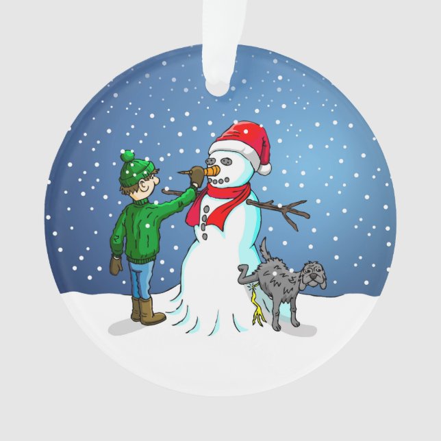Faire un bonhomme de neige pour Noël (devant)