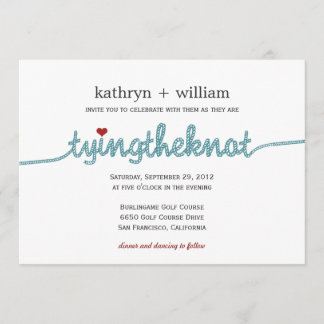 Faire un nœud Invitation de mariage moderne
