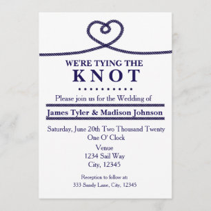 Faire un nœud Invitations de mariage nautiques