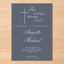 Faire Un Seul Deux Invitation De Mariage Chrétien