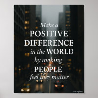 Faire une différence positive" Art mural inspiré