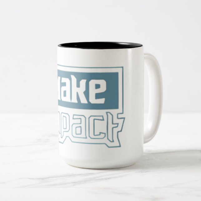 Faire une différence - Typographie audacieuse Mug  (Devant droit)
