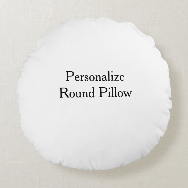 Faire Votre Propre Coussin Rond Simple (Devant)