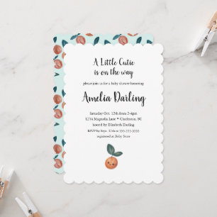 Fairepart à bordure en coquille pour Baby Shower L
