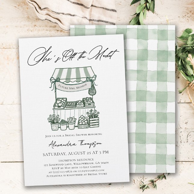 Fairepart de Baby Shower Calligraphique Moderne Ho (off the market bridal shower invitation farmers stand hand drawn modern elegant calligraphy)