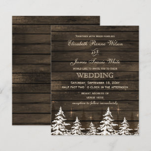 Fairepart de mariage en bois de grange Budget en p