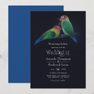 Fairepart de mariage oiseaux d'amour
