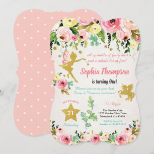 Fairy and Unicorn 1ère invitation de premier anniv