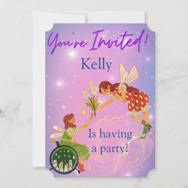 Fairy Birthday Invitation (Devant)