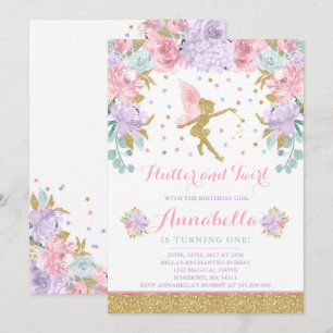 Fairy Birthday Invitation Whimsical Magie Party