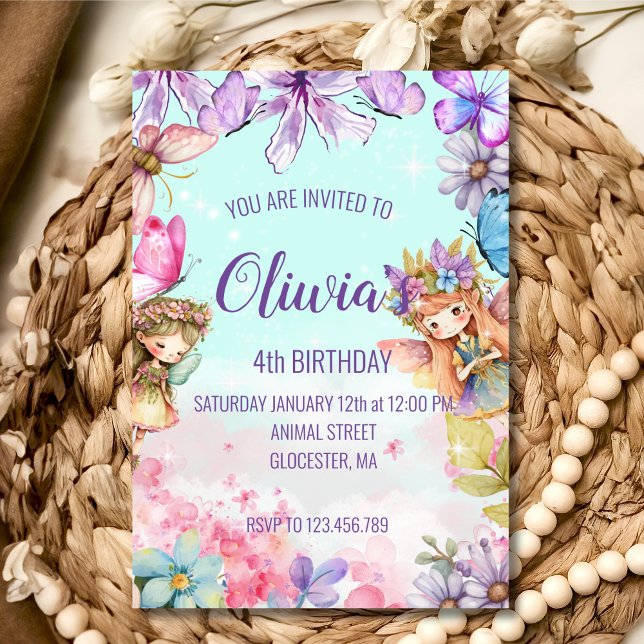 Fairy Birthday Princess Fairy Birthday Invitation (Créateur téléchargé)