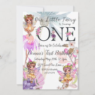 Fairy First Birthday Invitation