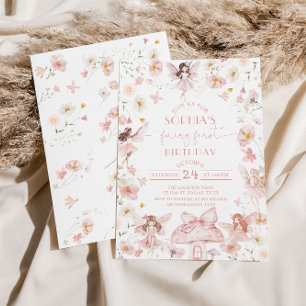 Fairy First Birthday Invitation