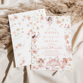 Fairy First Birthday Invitation
