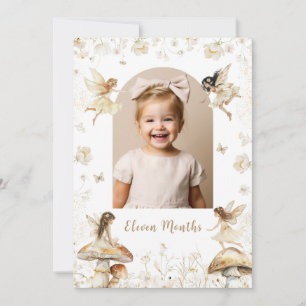 Fairy First Year Boho Milestone Carte photo