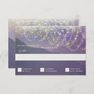 Fairy Lights Violet Violet Faire-part de mariage