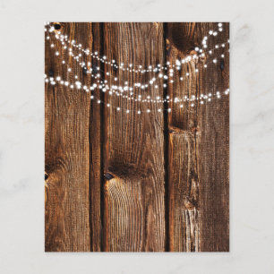 Fairy Lights & Wood Russe Scrapbook Papier
