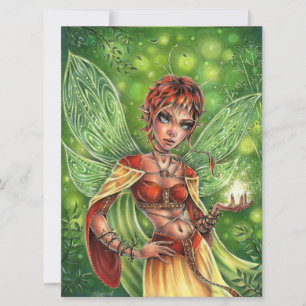 Fairy Magic Imaginaire Forest Wings Femme Art Card