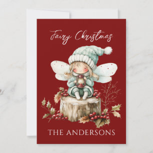 Fairy Merry Christmas Magnifique Carte de Noël