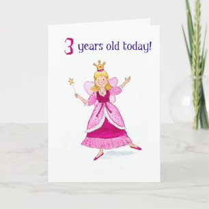 Fairy Princess 3e carte d'anniversaire