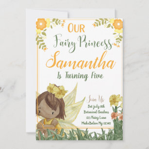 Fairy Princess Anniversaire Carte d'invitation