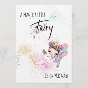 *~* Fairy Rainbow Dust Baby Girl Shower Invitation