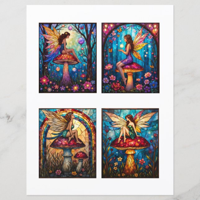 Fairy Scrapbook Junk Journal Collage Paper (Devant)