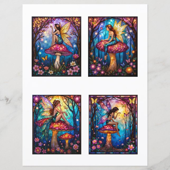 Fairy Scrapbook Junk Journal Collage Paper (Devant)