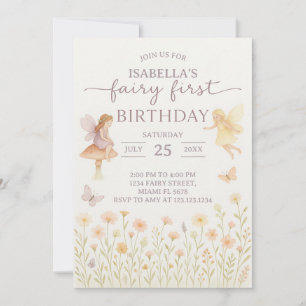 Fairy Tale 1er anniversaire Invitation
