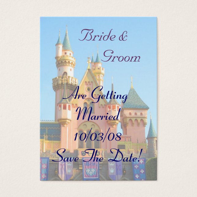 Fairy Tale Castle Enregistrer la carte Date (Devant)