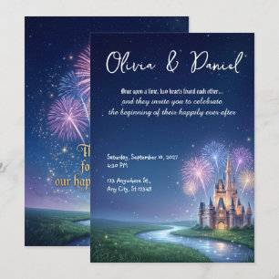 Fairy tale de mariage au Château Étoilé Invitation