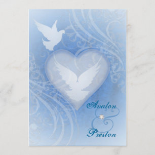 Fairy Tale Flourish Blue Princess Invitations