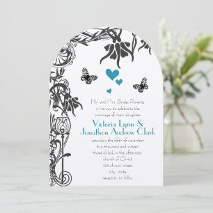 Fairy Tale Invitation de mariage chrétien Papillon